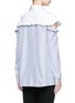 Back View - Click To Enlarge - 73184 - 'Stuyvesant' cutout ruffle yoke stripe cotton shirt