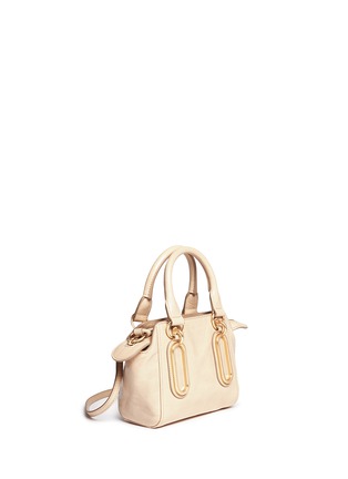 Front View - Click To Enlarge - SEE BY CHLOÉ - 'Paige' mini smudged leather crossbody bag