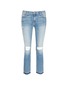 Main View - Click To Enlarge - CURRENT/ELLIOTT - 'The Cropped Straight' distressed jeans
