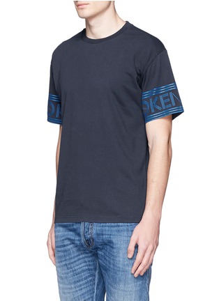 Front View - Click To Enlarge - KENZO - Logo print sleeve skate T-shirt