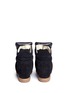 Back View - Click To Enlarge - ISABEL MARANT ÉTOILE - 'Bekett' padded leather tongue suede sneakers