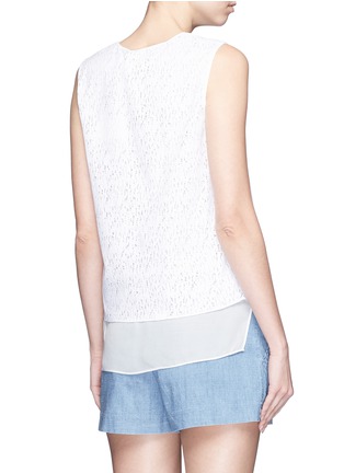 Back View - Click To Enlarge - VINCE - Mosaic lace silk layer sleeveless top