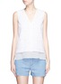 Main View - Click To Enlarge - VINCE - Mosaic lace silk layer sleeveless top