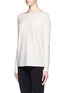Front View - Click To Enlarge - VINCE - Bateau neckline rib cashmere sweater