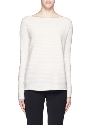 Main View - Click To Enlarge - VINCE - Bateau neckline rib cashmere sweater