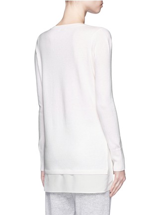 Back View - Click To Enlarge - VINCE - Silk trim wool-cashmere sweater