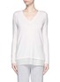 Main View - Click To Enlarge - VINCE - Silk trim wool-cashmere sweater
