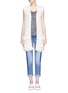 Main View - Click To Enlarge - VINCE - Fringed cable knit vest cardigan