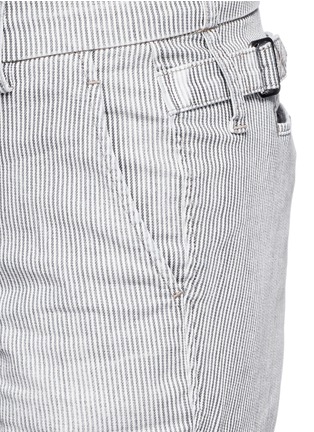Detail View - Click To Enlarge - VINCE - Stripe denim Bermuda shorts