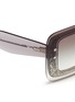 Detail View - Click To Enlarge - MIU MIU - Oversize lens glitter square acetate sunglasses