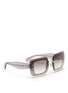 Figure View - Click To Enlarge - MIU MIU - Oversize lens glitter square acetate sunglasses