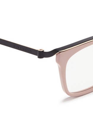Detail View - Click To Enlarge - GIVENCHY - Metal temple acetate optical glasses