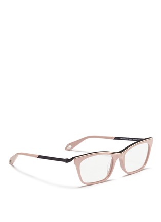 Figure View - Click To Enlarge - GIVENCHY - Metal temple acetate optical glasses