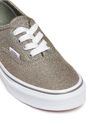 Detail View - Click To Enlarge - VANS - 'Authentic' glitter textile kids sneakers