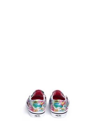 Back View - Click To Enlarge - VANS - x Disney 'Classic' Alice in Wonderland print canvas toddler slip-ons