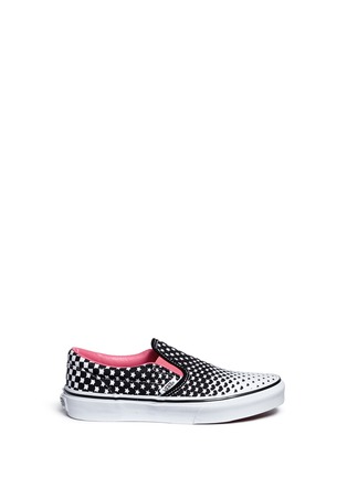 Main View - Click To Enlarge - VANS - 'Classic' heart and star print canvas kids slip-ons