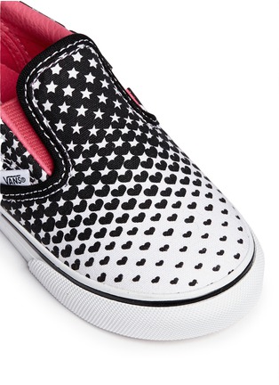 Detail View - Click To Enlarge - VANS - 'Classic' heart and star print canvas toddler slip-ons