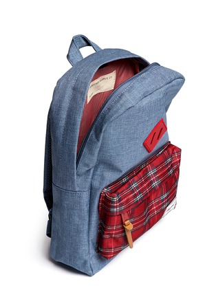 Detail View - Click To Enlarge - HERSCHEL SUPPLY CO. - 'Heritage' tartan print kids backpack