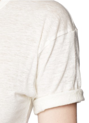 Detail View - Click To Enlarge - ISABEL MARANT ÉTOILE - 'Koldi' roll sleeve logo T-shirt