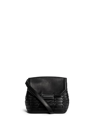 Main View - Click To Enlarge - ALEXANDER WANG - 'Marion' woven leather crossbody bag