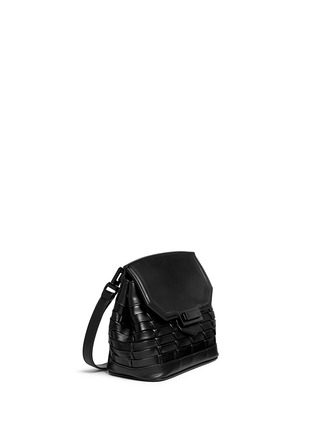 Figure View - Click To Enlarge - ALEXANDER WANG - 'Marion' woven leather crossbody bag