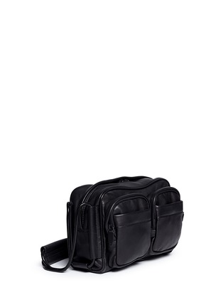 Figure View - Click To Enlarge - ALEXANDER WANG - 'Brenda' zip lamb leather chain bag