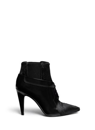 Main View - Click To Enlarge - ALEXANDER WANG - 'Ryan' calf hair leather ankle boots