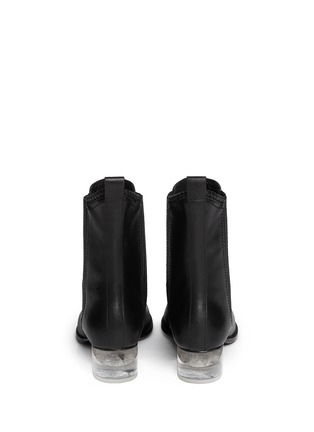 Back View - Click To Enlarge - ALEXANDER WANG - 'Anouck' Plexiglas heel leather ankle boots