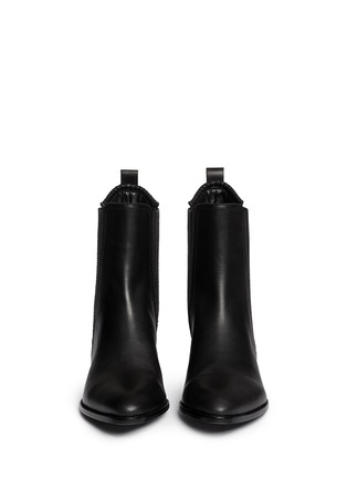 Figure View - Click To Enlarge - ALEXANDER WANG - 'Anouck' Plexiglas heel leather ankle boots