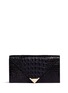 Main View - Click To Enlarge - ALEXANDER WANG - 'Prisma' alligator embossed leather envelope continental wallet