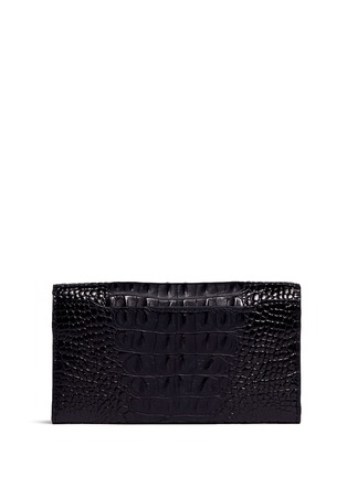 Figure View - Click To Enlarge - ALEXANDER WANG - 'Prisma' alligator embossed leather envelope continental wallet