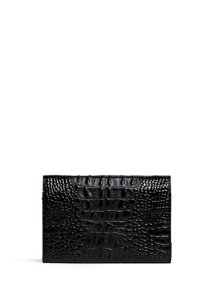 Figure View - Click To Enlarge - ALEXANDER WANG - 'Prisma' alligator embossed leather clutch