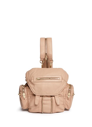 Main View - Click To Enlarge - ALEXANDER WANG - 'Mini Marti' washed leather three-way backpack