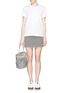 Detail View - Click To Enlarge - ALEXANDER WANG - 'Diego' small calf hair panel leather bucket bag