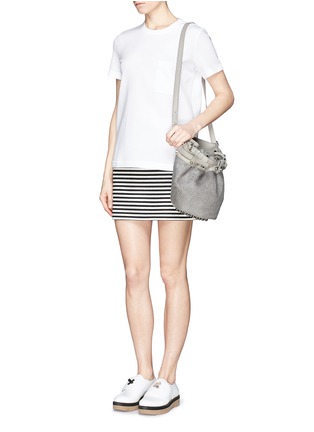 Figure View - Click To Enlarge - ALEXANDER WANG - 'Diego' small calf hair panel leather bucket bag