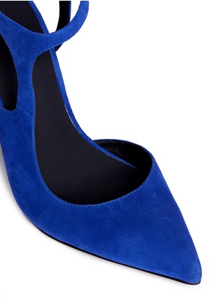 Detail View - Click To Enlarge - ALEXANDER WANG - 'Stefania' suede ankle strap pumps
