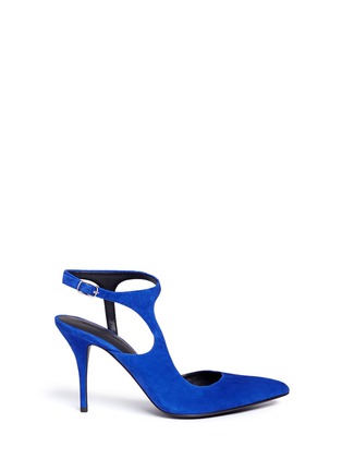 Main View - Click To Enlarge - ALEXANDER WANG - 'Stefania' suede ankle strap pumps