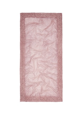 Main View - Click To Enlarge - FRANCO FERRARI - Felted inset lace border cashmere scarf