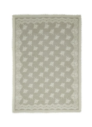 Main View - Click To Enlarge - FRANCO FERRARI - Lace print wool-cashmere scarf