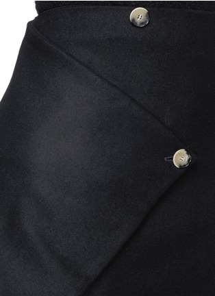 Detail View - Click To Enlarge - VICTORIA BECKHAM - Twist drape wool blend felt skirt