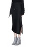Front View - Click To Enlarge - VICTORIA BECKHAM - Twist drape wool blend felt skirt