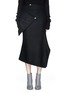 Main View - Click To Enlarge - VICTORIA BECKHAM - Twist drape wool blend felt skirt