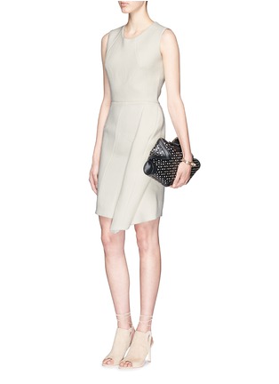 Figure View - Click To Enlarge - VICTORIA BECKHAM - Seamed panel bonded crepe sheath dress