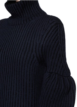 Detail View - Click To Enlarge - VICTORIA BECKHAM - Puff sleeve turtleneck sweater