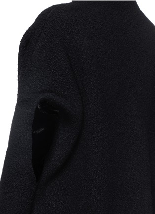 Detail View - Click To Enlarge - VICTORIA BECKHAM - Velvet gusset bouclé knit sweater