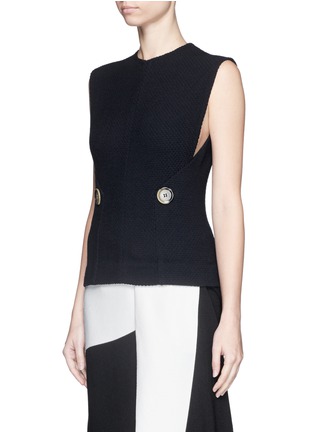 Front View - Click To Enlarge - VICTORIA BECKHAM - Mock button sleeveless top