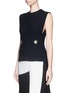 Front View - Click To Enlarge - VICTORIA BECKHAM - Mock button sleeveless top