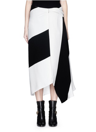 Main View - Click To Enlarge - VICTORIA BECKHAM - Colourblock drape skirt