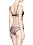 Back View - Click To Enlarge - L'AGENT - 'Grace' foil lace non-padded demi bra