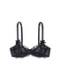 Main View - Click To Enlarge - L'AGENT - 'Grace' foil lace non-padded demi bra